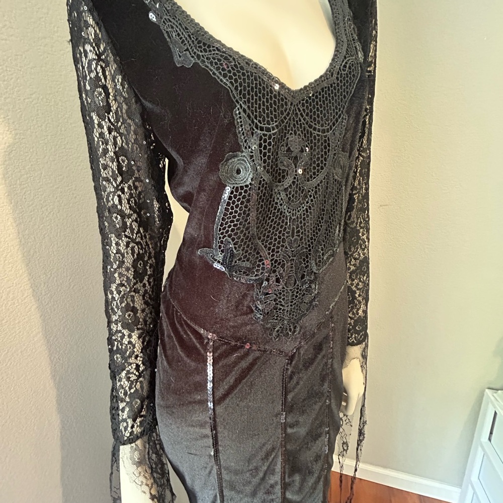 Morticia Addams Goth style gown